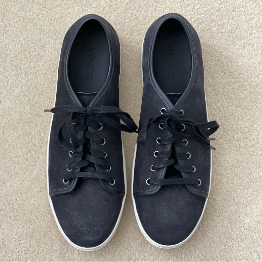 Men’s Vince Pebbled Leather Sneakers